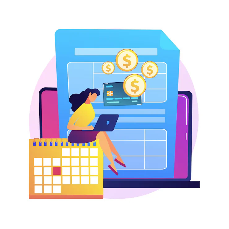 Payroll processing illustration