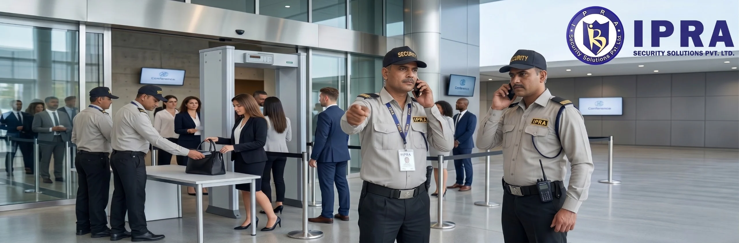 Professional armed security guards providing corporate and event security services